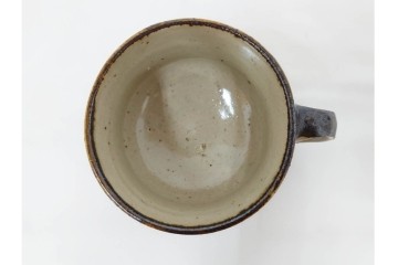 人間国宝 濱田庄司(浜田庄司)　益子焼　染付　落ち着いた佇まいの紅茶碗6客セット　共箱付き　(R-090254)