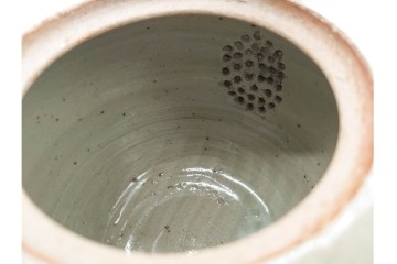 人間国宝 濱田庄司(浜田庄司)　染付　紅茶具　素朴な風合いが魅力のポット&シュガーポットセット　共箱付き　(R-090255)