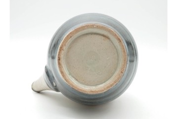 人間国宝 濱田庄司(浜田庄司)　染付　紅茶具　素朴な風合いが魅力のポット&シュガーポットセット　共箱付き　(R-090255)