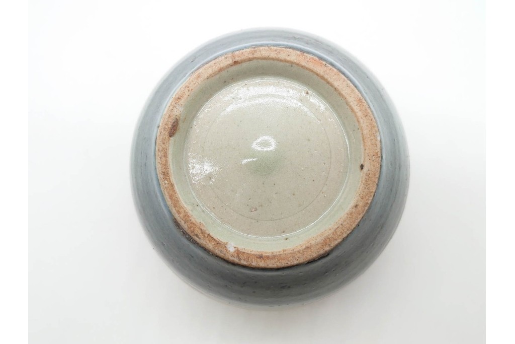人間国宝 濱田庄司(浜田庄司)　染付　紅茶具　素朴な風合いが魅力のポット&シュガーポットセット　共箱付き　(R-090255)