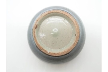 人間国宝 濱田庄司(浜田庄司)　染付　紅茶具　素朴な風合いが魅力のポット&シュガーポットセット　共箱付き　(R-090255)