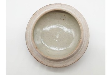 人間国宝 濱田庄司(浜田庄司)　染付　紅茶具　素朴な風合いが魅力のポット&シュガーポットセット　共箱付き　(R-090255)