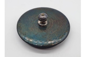 玉川堂　銀摘　草づる　鎚起銅器の湯沸　共箱付き　(R-090256)
