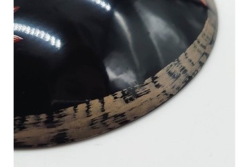輪島塗　蒔絵　上品な蘭文のお椀5点セット　外箱付き　(R-090257)