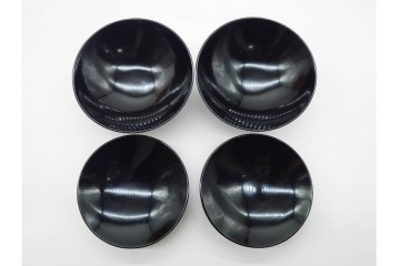 輪島塗　蒔絵　上品な蘭文のお椀5点セット　外箱付き　(R-090257)