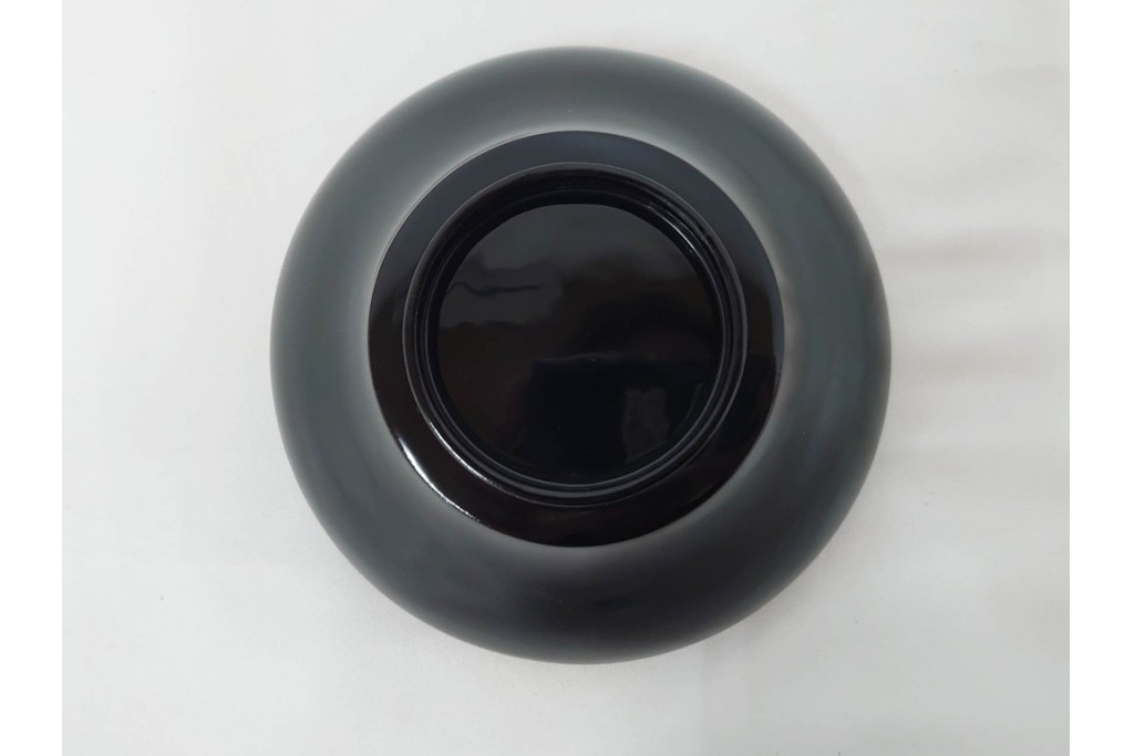 大正期　木製　漆器　艶やかな黒漆塗に菊蝶蒔絵を施した吸物椀10点セット　外箱付き　(R-090259)