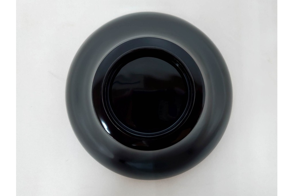 大正期　木製　漆器　艶やかな黒漆塗に菊蝶蒔絵を施した吸物椀10点セット　外箱付き　(R-090260)