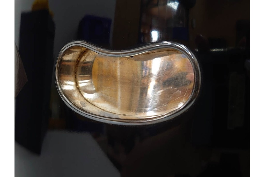木製　漆器　扇面草花　蒔絵や螺鈿が施された上品な火鉢　外箱付き　(R-090264)