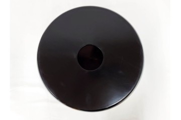 木製　漆器　扇面草花　蒔絵や螺鈿が施された上品な火鉢　外箱付き　(R-090264)