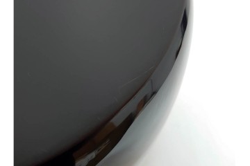 木製　漆器　扇面草花　蒔絵や螺鈿が施された上品な火鉢　外箱付き　(R-090264)