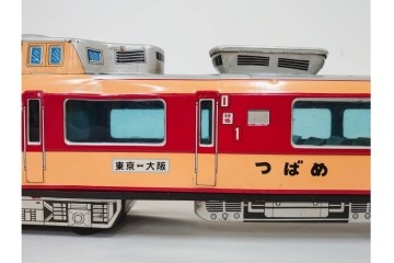 昭和レトロ　ヨネザワ(米澤玩具)　特急 つばめ号のブリキのおもちゃ(クロ151-3・東京⇔大阪)　外箱付き　(R-090266)