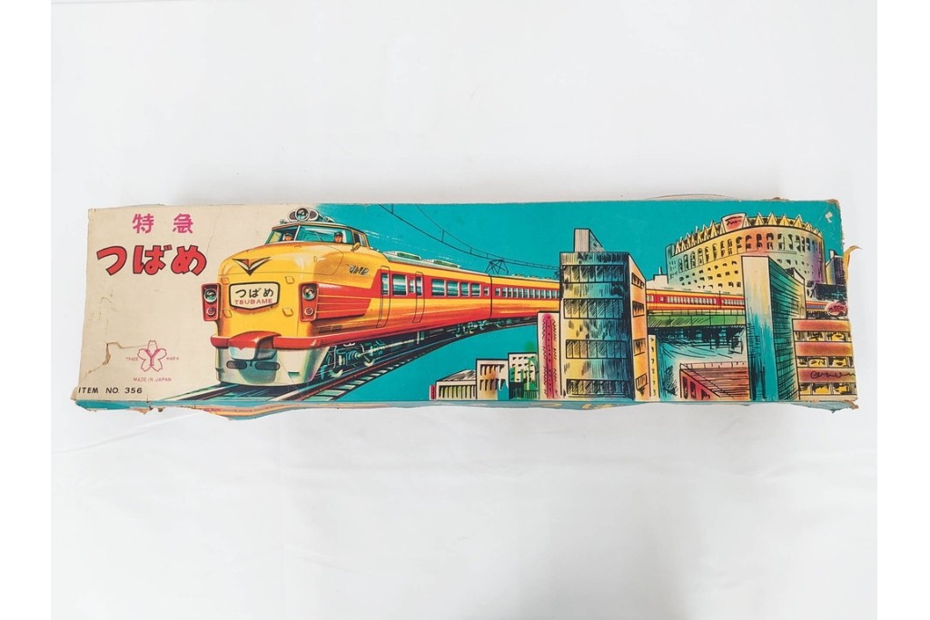 昭和レトロ　ヨネザワ(米澤玩具)　特急 つばめ号のブリキのおもちゃ(クロ151-3・東京⇔大阪)　外箱付き　(R-090266)
