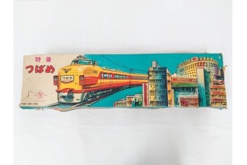 昭和レトロ　ヨネザワ(米澤玩具)　特急 つばめ号のブリキのおもちゃ(クロ151-3・東京⇔大阪)　外箱付き　(R-090266)