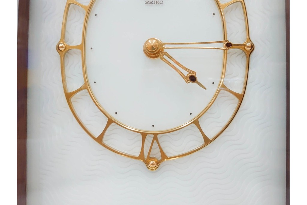 中古　SEIKO(セイコー)　DECOR(デコール)　AZ725B　気品漂う置時計　保証書・外箱付き　(R-090267)