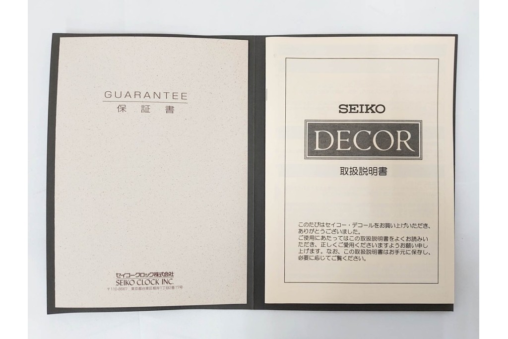 中古　SEIKO(セイコー)　DECOR(デコール)　AZ725B　気品漂う置時計　保証書・外箱付き　(R-090267)