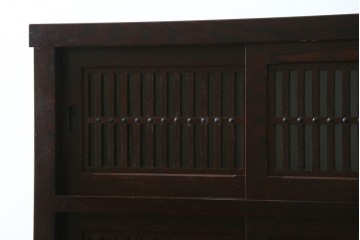 中古　美品　栗材　上質な和の空間を演出する水屋箪笥　(R-090281)