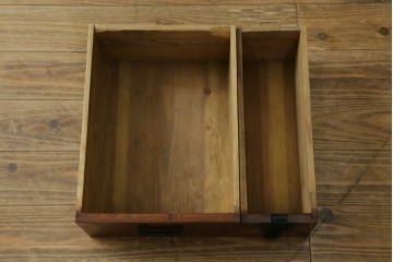 和製アンティーク　明治期　上手物!!　前面欅材　精緻な飾り金具が正面を彩る仙台姫箪笥　(R-090283)