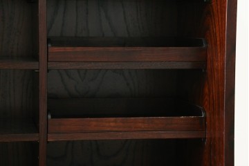 中古　美品　岩谷堂箪笥　重厚な鉄金具を備えた重ね水屋箪笥　(R-090284)