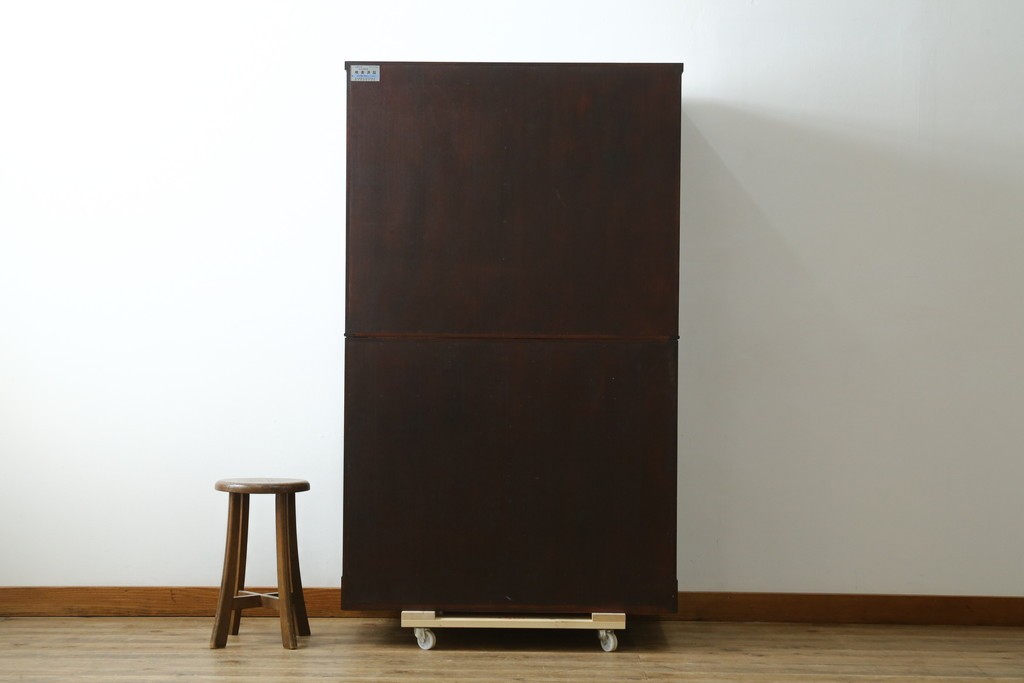 中古　美品　岩谷堂箪笥　重厚な鉄金具を備えた重ね水屋箪笥　(R-090284)