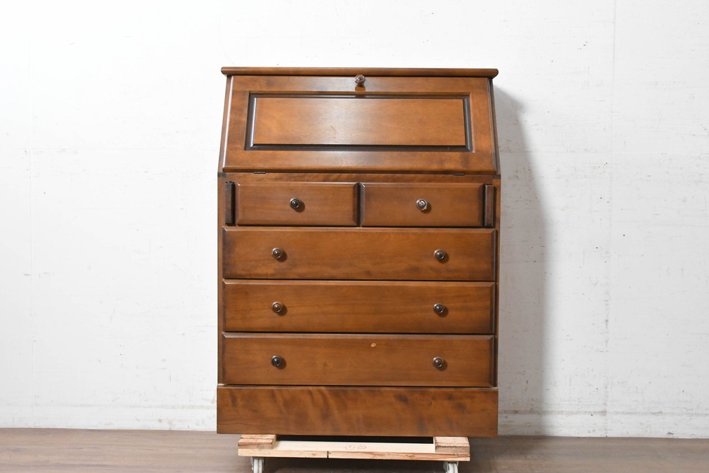 中古　美品　蝦夷(えぞ)民芸家具　上品な佇まいのライティングビューロー　(R-090292)