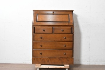 中古　美品　蝦夷(えぞ)民芸家具　上品な佇まいのライティングビューロー　(R-090292)