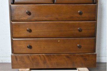中古　美品　蝦夷(えぞ)民芸家具　上品な佇まいのライティングビューロー　(R-090292)
