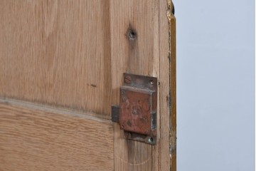 イギリスアンティーク　オーク材・パイン材　著名ペイント工房が手掛けた逸品!　クローゼットの中を覗き込んだようなペイントワードローブ・キャビネット　(R-090293)