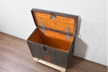 和製アンティーク　昭和初期　重厚な佇まいの獣医行李　(R-090294)