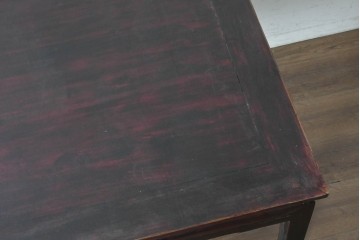 中国ヴィンテージ　1980年頃　清朝様式　中国伝統の意匠が美しいオリエンタルなダイニングテーブル　(R-090299)
