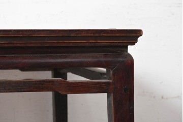 中国ヴィンテージ　1980年頃　清朝様式　中国伝統の意匠が美しいオリエンタルなダイニングテーブル　(R-090300)
