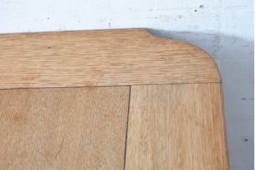 イギリスアンティーク　1930年頃　オーク材　存在感のあるバルボスレッグのドローリーフテーブル　(R-090302)