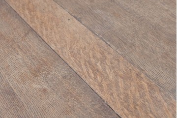 イギリスアンティーク　1930年頃　オーク材　存在感のあるバルボスレッグのドローリーフテーブル　(R-090302)