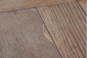 イギリスアンティーク　1930年頃　オーク材　存在感のあるバルボスレッグのドローリーフテーブル　(R-090302)