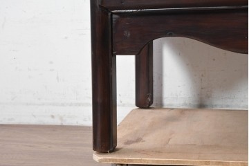 中国ヴィンテージ　中国伝統の清朝様式　アンティーク調　繊細な透かし意匠と花鳥彫刻が美しいキャビネット　(R-090305)