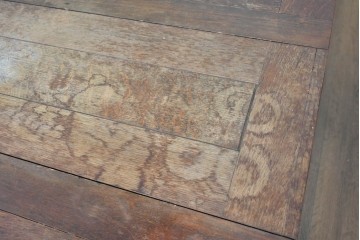 イギリスアンティーク　1920年頃　オーク材　アカンサス彫刻のバルボスレッグが美しいバタフライテーブル　(R-090306)