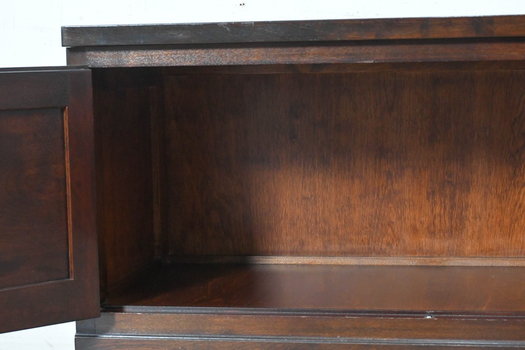 中古　松本民芸家具　和・洋どちらのお部屋にも取り入れやすい!　落ち着いた色合いと框組が魅力のローボード　(R-090314)