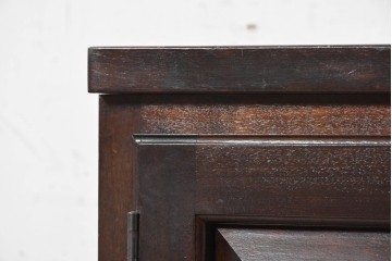 中古　松本民芸家具　和・洋どちらのお部屋にも取り入れやすい!　落ち着いた色合いと框組が魅力のローボード　(R-090314)