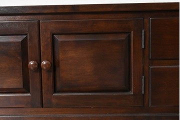 中古　松本民芸家具　和・洋どちらのお部屋にも取り入れやすい!　落ち着いた色合いと框組が魅力のローボード　(R-090314)