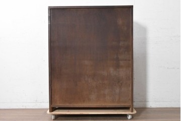 中古　美品　軽井沢彫り　繊細な桜の彫刻が美しいライティングビューロー　(R-090315)