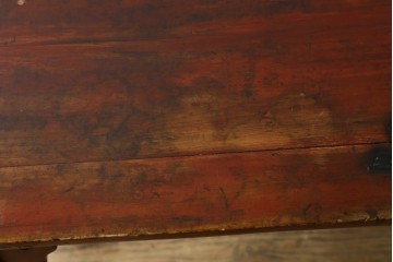 中国ヴィンテージ　清朝デザイン　伝統的な意匠と朱色が印象的なコンソールテーブル　(R-090317)