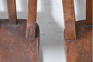イギリスアンティーク　1910年頃　ウィンザーチェア　カントリースタイルの素朴なダイニングチェア4脚セット　(R-090322)