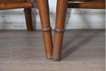 イギリスアンティーク　1910年頃　ウィンザーチェア　カントリースタイルの素朴なダイニングチェア4脚セット　(R-090322)