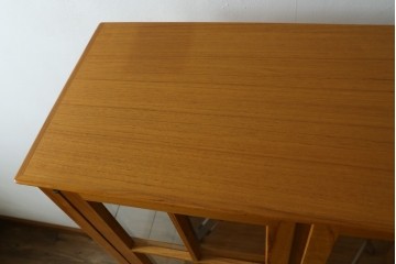 中古　美品　ノルウェー製　Nesje AS　チーク材　明るい木肌が美しい照明付きキャビネット　(R-090324)