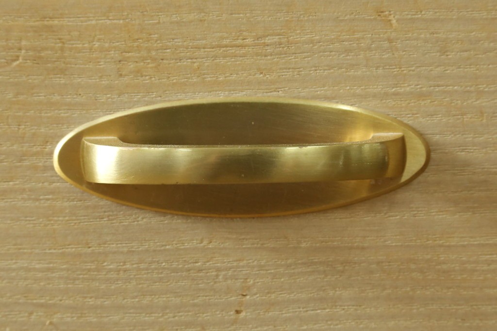 中古　伝統工芸品　加茂桐箪笥　箪笥の松本　モダンデザインの総桐チェスト　(R-090335)