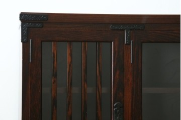中古　美品　岩谷堂箪笥　黒金具が重厚な雰囲気を添えるサイドボード　(R-090338)