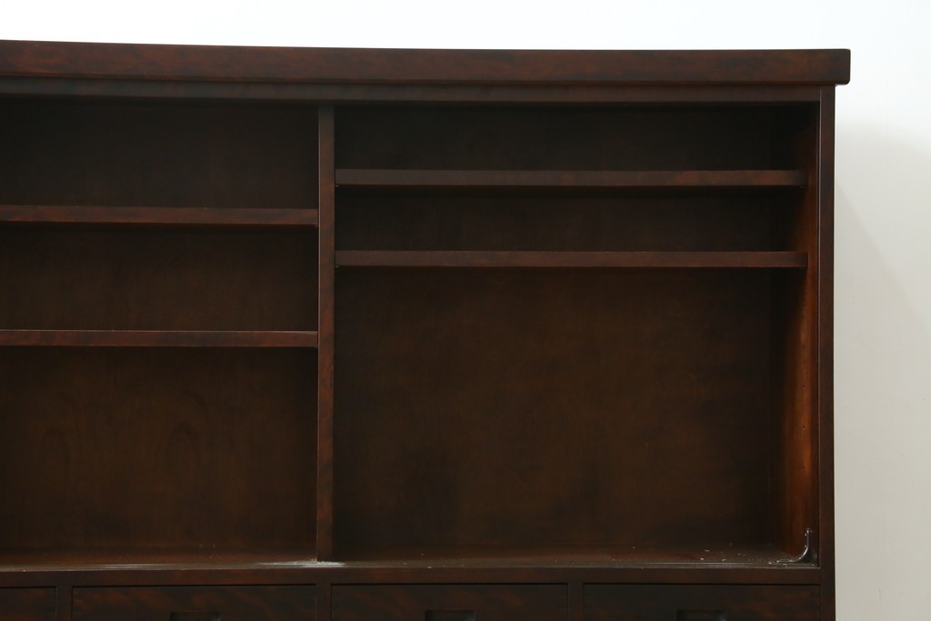 中古　美品　和光　NEW北樹　希少な廃番品　縦格子が和の雰囲気をより一層引き立てる水屋箪笥サイドボード　(R-090340)