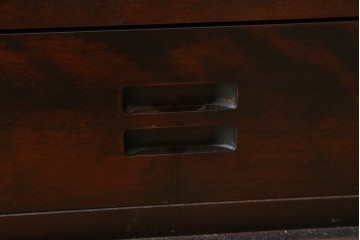 中古　美品　和光　NEW北樹　希少な廃番品　縦格子が和の雰囲気をより一層引き立てる水屋箪笥サイドボード　(R-090340)