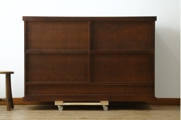 中古　美品　和光　NEW北樹　希少な廃番品　縦格子が和の雰囲気をより一層引き立てる水屋箪笥サイドボード　(R-090340)