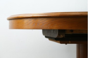 中古　美品　三越家具　COUNTRY HOUSE(カントリーハウス)　Brugge(ブルージュ)　クラシカルな佇まいが魅力の伸長式ラウンドテーブル　(R-090346)