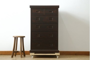 中古　民芸家具　和光　NEW北樹　和モダンデザイン　上品な佇まいのチェスト　(R-090347)